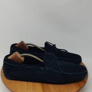 Tod’s City Gommino Suede Moccasin Driving Loafers- Mens- Size 11.5- Navy Blue